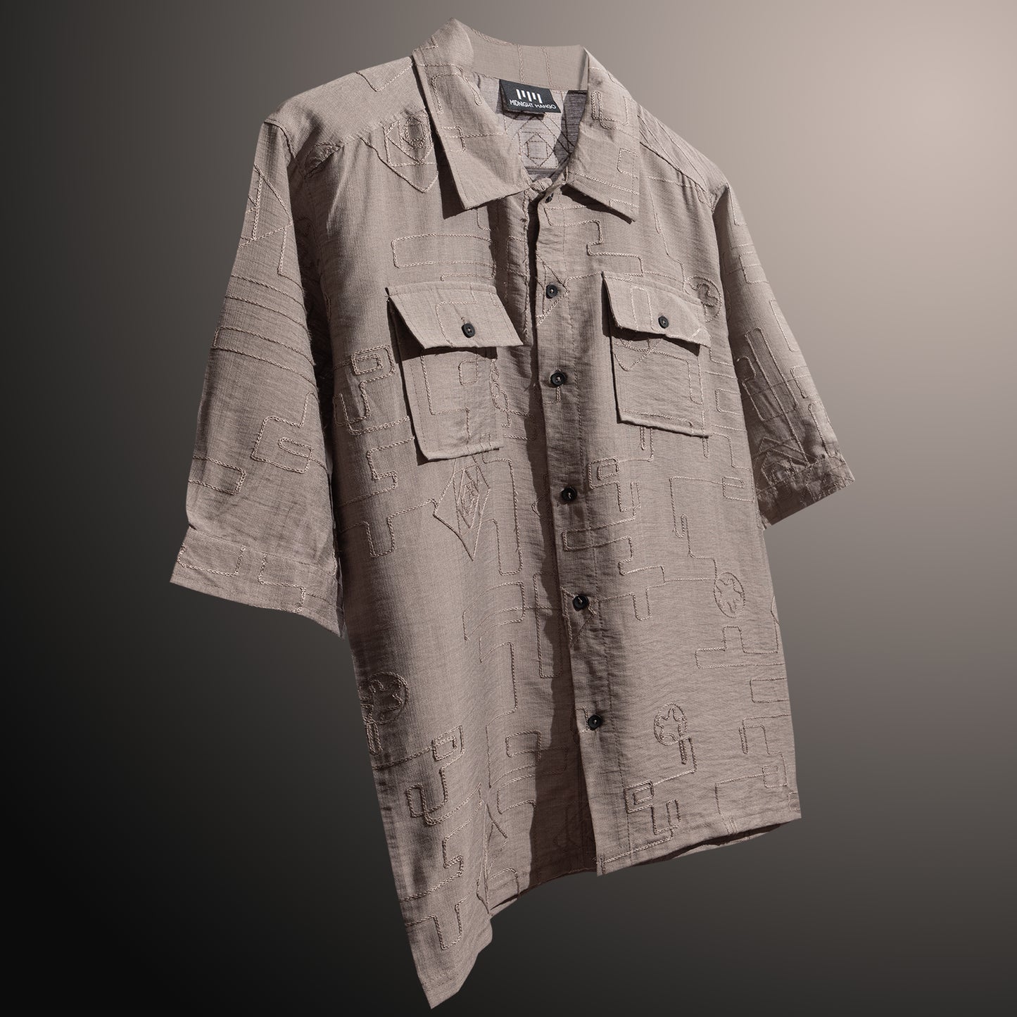 LIGHT BROWN LINEN SHIRT